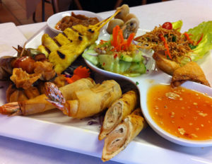 A parade of appetizers at Thai Time