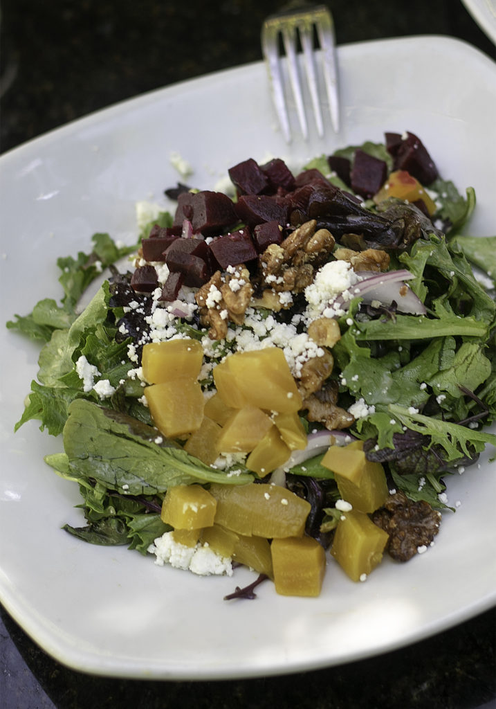 Beet salad at Kin Restaurant in Windsor. (Heather Irwin / Sonoma Magazine)