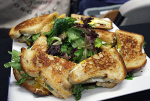Fried egg, bacon and blue grilled cheese from the Farmer's Wife in Sebastopol. (Heather Irwin/Sonoma Magazine)