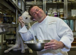Douglas Keane with his favorite dog.