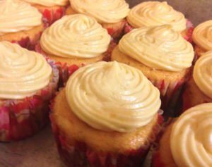 SpaghettiO cupcakes with Velveeta frosting. They're actually pretty tasty.