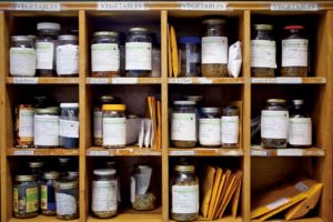 Shelves of vegetable seeds at the West County Community Seed Exchange seed library in Sebastopol. (photos by Christopher Chung)