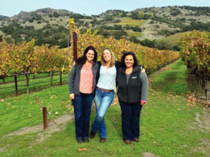  Napa Valley winemakers Marisa Taylor, left, Kimberlee Nicholls and Elizabeth Vianna star in a PBS documentary about the challenging harvest of 2012. (photo courtesy Terlato Wines) 
