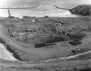 THE HOLE IN THE HEAD, 1963: In October 1964, the Atomic Energy Commission released a report that declared Bodega Head was “not a suitable location for the proposed nuclear power plant.” PG&E canceled plans for the plant. (photo courtesy Sonoma County Museum)