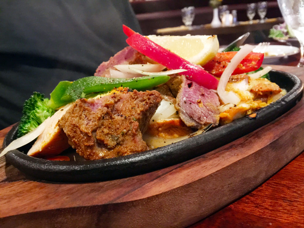 Mixed Tandoor plate at Yeti Restaurant, and Indian/Nepalese eatery in Santa Rosa, CA