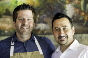 Chef Dustin Valette and his brother, Aaron Garzini at Valette in Healdsburg