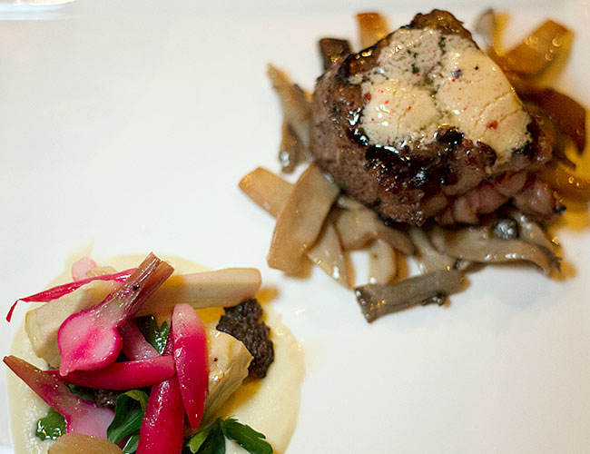 Kobe steak with foie gras butter at Valette in Healdsburg, CA
