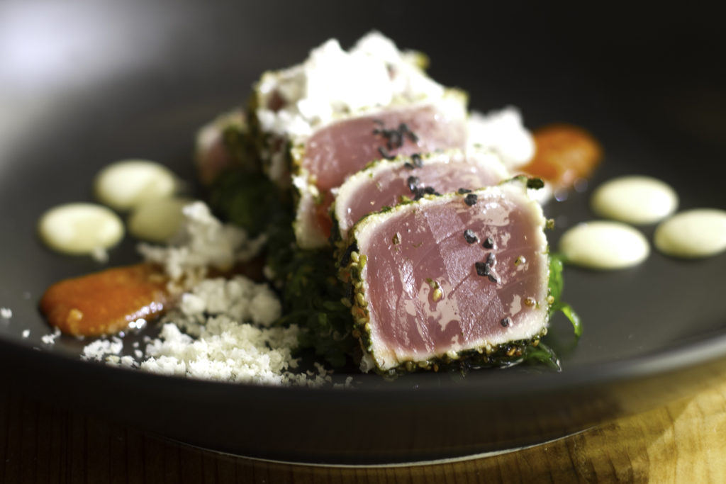 Wakame and ahi tuna at Valette in Healdsburg, CA
