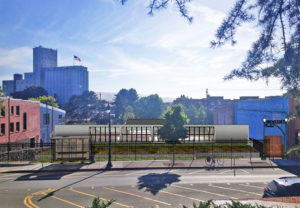 Artist rendering of the proposed Brewster's Beer Garden in Petaluma. Courtesy of Michael Goebel.