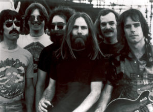 Members of the Grateful Dead, from left to right, Mickey Hart, Phil Lesh, Jerry Garcia, Brent Mydland, Bill Kreutzmann, and Bob Weir. (AP Photo/File)