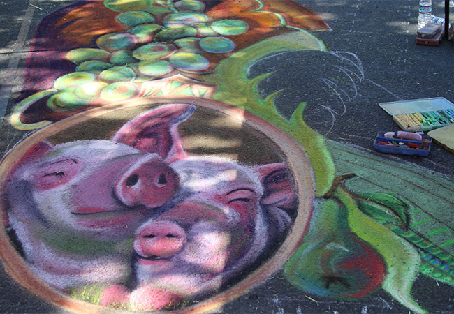 Chalk Art Santa Rosa Heirloom Expo 2015