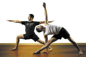 Collin, left, and Erick Thuss at Westside yoga studio in Sebastopol. (Photo by John Burgess)