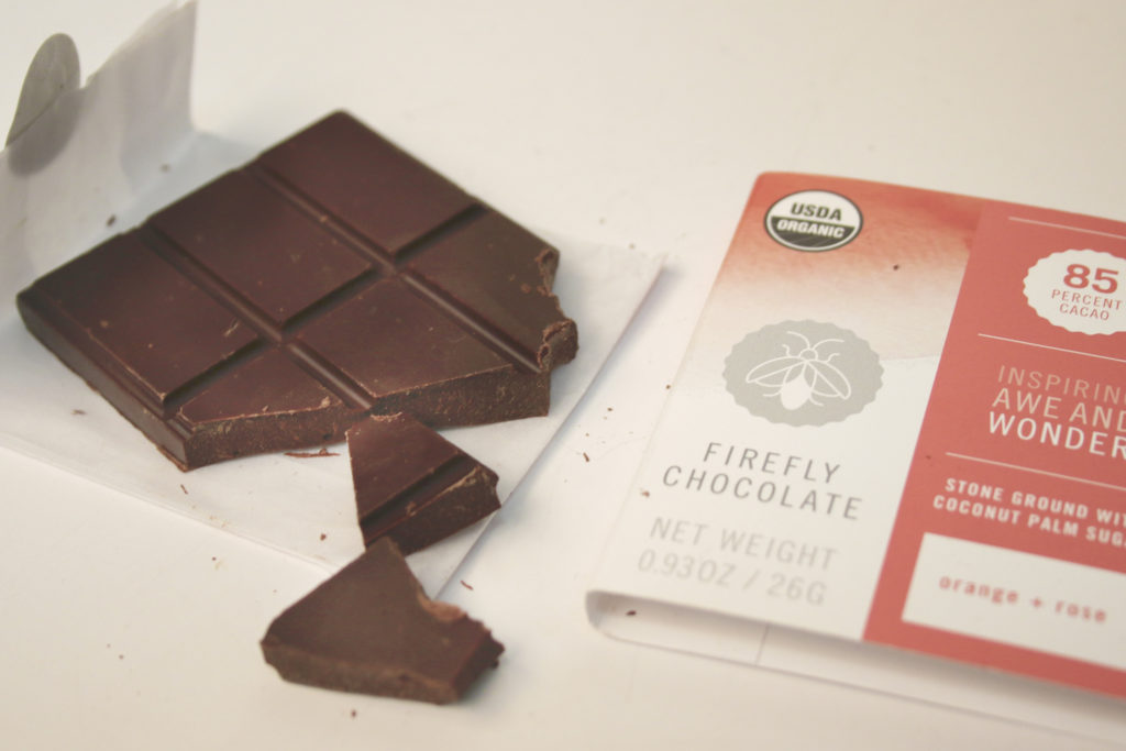 Firefly Chocolate from the town of Windsor, in Sonoma County, is 85% organic cacao. Photo: Heather Irwin