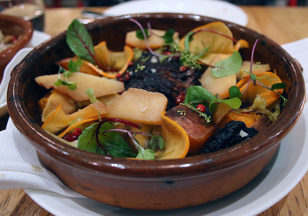 Beef cheeks and persimmon at SHED Cafe in Healdsburg, California. Photo: Heather Irwin.