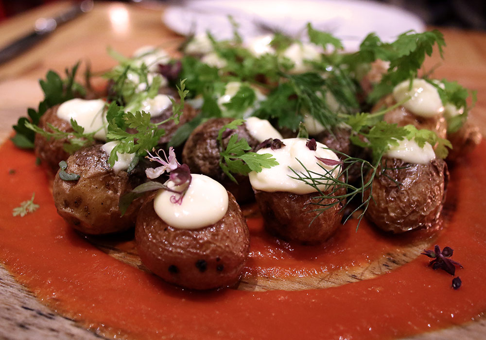 Roasted potatoes at SHED Cafe in Healdsburg, California. Photo: Heather Irwin