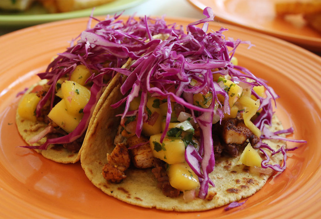 Fish tacos at Guiso Latin Fusion in Healdsburg, California. Photo: Heather irwin.