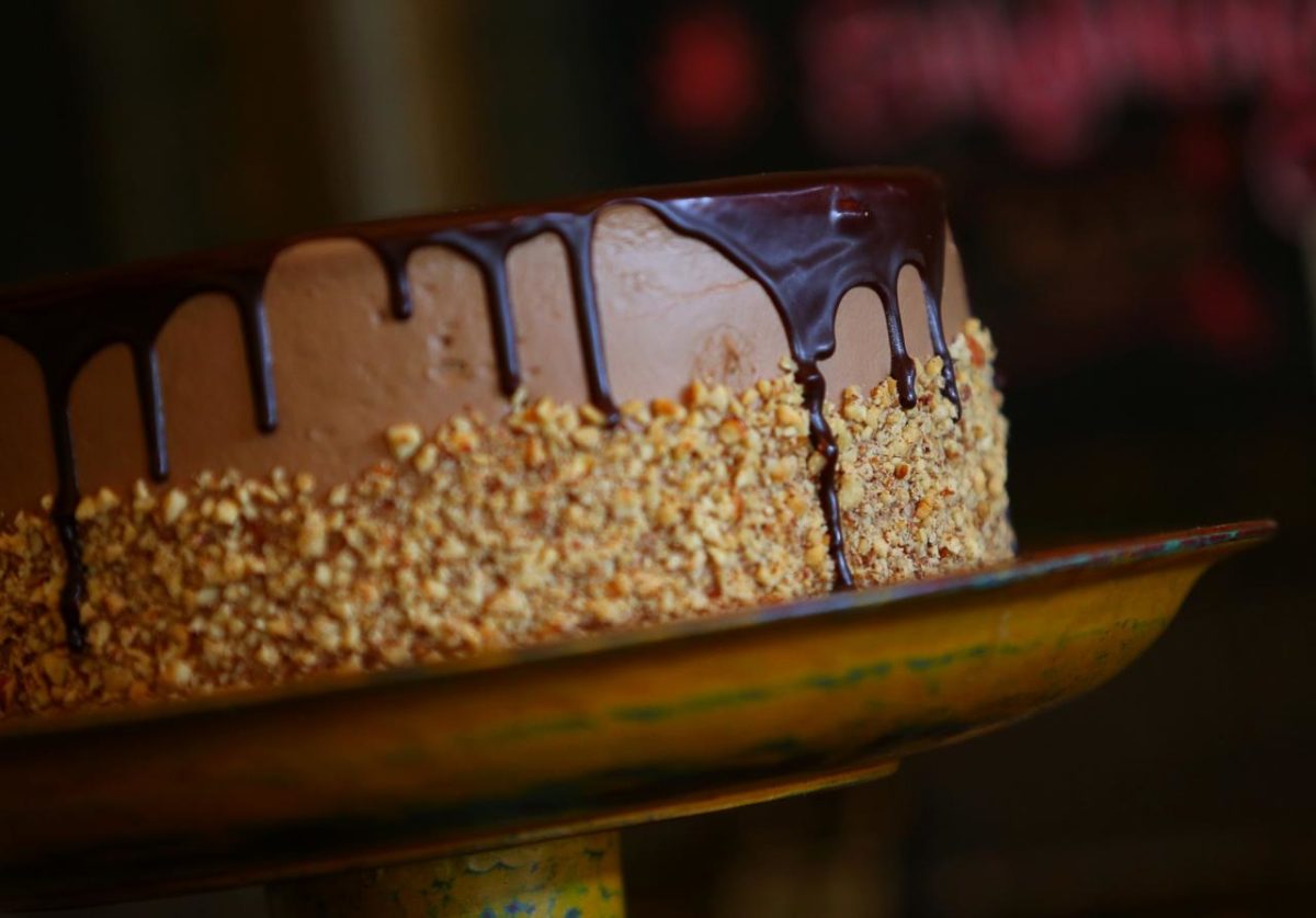 A chocolate hazelnut cake at Wild Goat Bistro in Petaluma. (Christopher Chung/The Press Democrat)