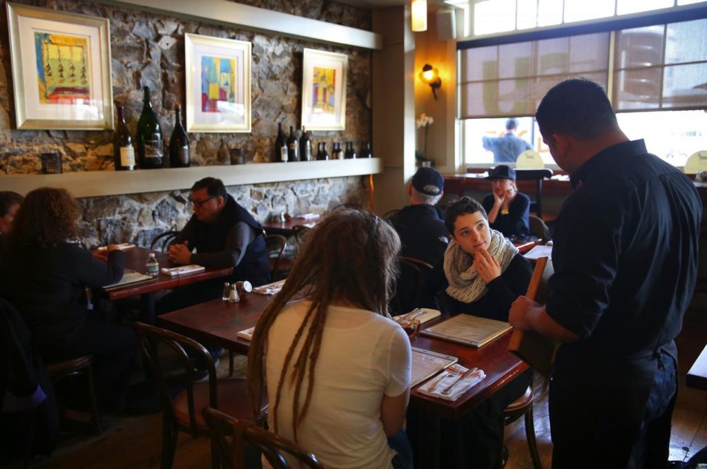 The main dining room at Wild Goat Bistro in Petaluma. (Christopher Chung/The Press Democrat) 