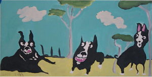 Boston Terriers by Tim Shorten. (Courtesy of The Alchemia Gallery)