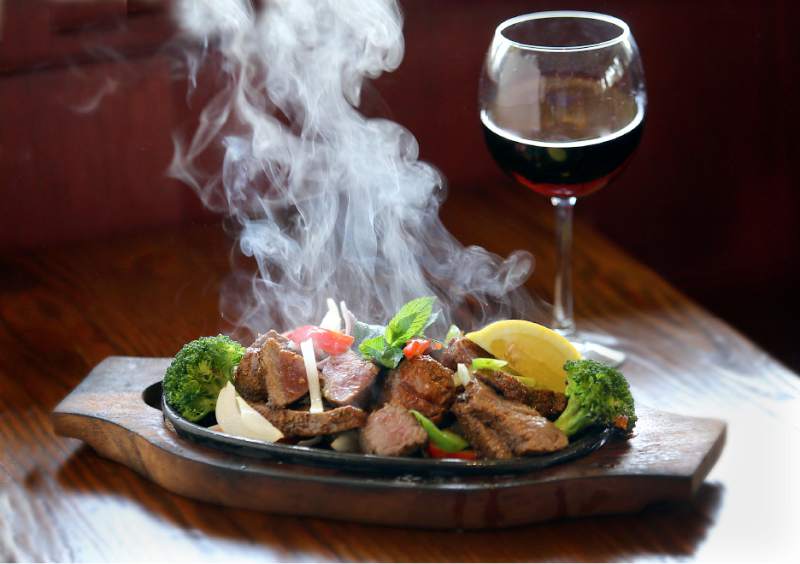 Lamb Kebab from Yeti Restaurant in Santa Rosa. (John Burgess / The Press Democrat)