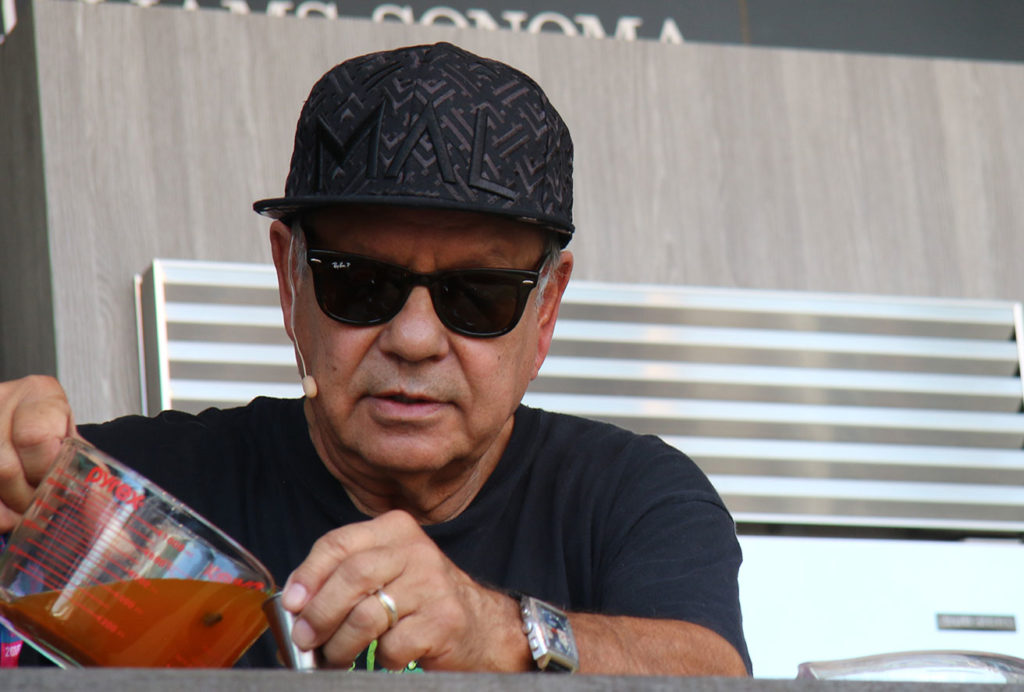 Cheech Marin works with a sativa syrup made by Chris Cosentino at BottleRock 2016
