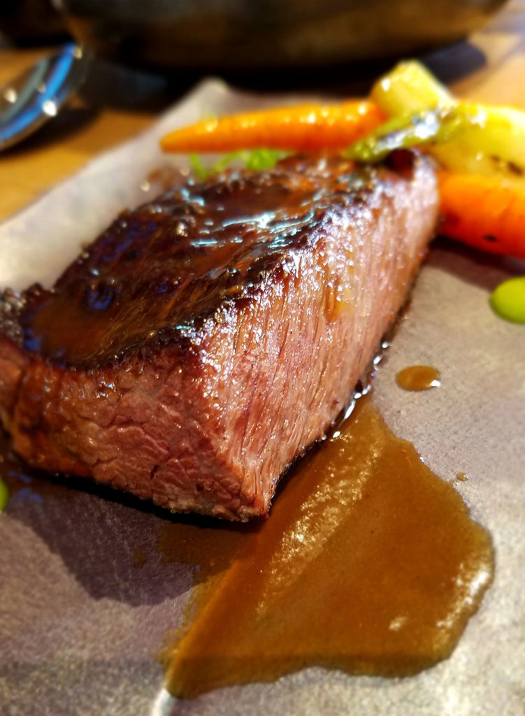 Wagyu beef at Two Birds One Stone, opened by chefs Douglas Keane and Sang Yoon in St. Helena, Napa. Heather Irwin.