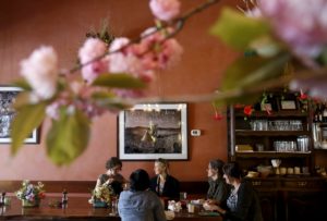 A group of ladies dine at Della Fattoria in Petaluma, on Monday, April 4, 2016. (BETH SCHLANKER/ The Press Democrat) 