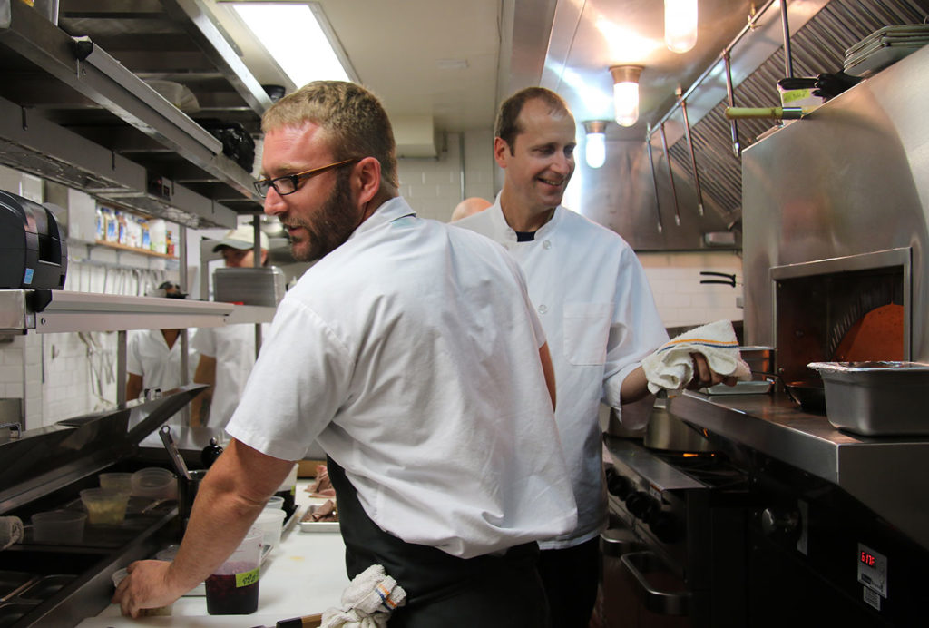 Executive Chef Bruce Frieseke and Chef de Cuisine Ben Davies at The County Bench in Santa Rosa. Heather Irwin/PD