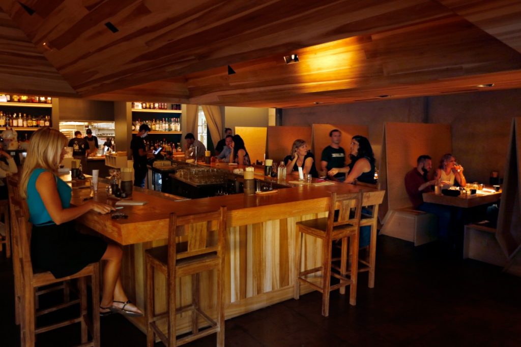 Customers enjoy dinner and drinks at Miminashi, a Japanese izakaya, in Napa, California on Tuesday, August 30, 2016. (Alvin Jornada