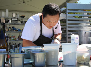 Chef Sang Yoon at the Kendall Jackson 20th Annual Heirloom Tomato Festival