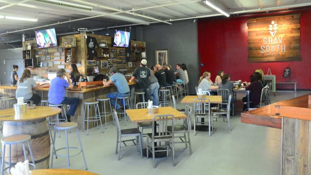 The taproom at Grav South Brew Co. (Photo by Tim Vallery)
