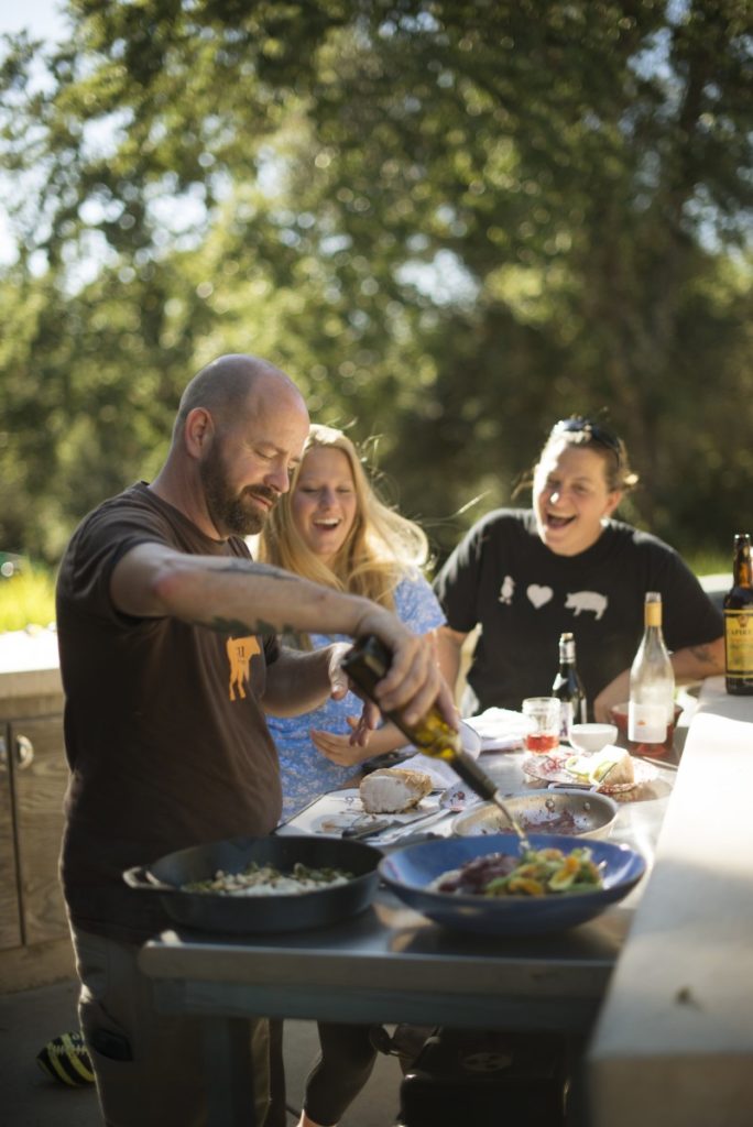 Rodeo Jax black pig bacon caramel popcorn accompanied by 2012 Pink Pig Russian River Valley brut rosé at zazu kitchen + farm in The Barlow in Sebastopol, California. June 18, 2016. (Photo: Erik Castro/for Sonoma Magazine) zazu and Black Pig Meat Co.