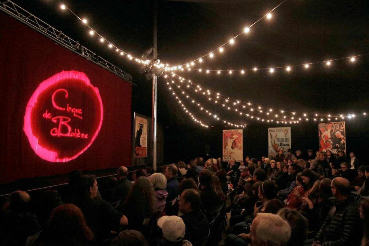 Guests are seated for a performance of Le Cirque de Boheme at Cornerstone Sonoma, in Sonoma. (Alvin Jornada / The Press Democrat)
