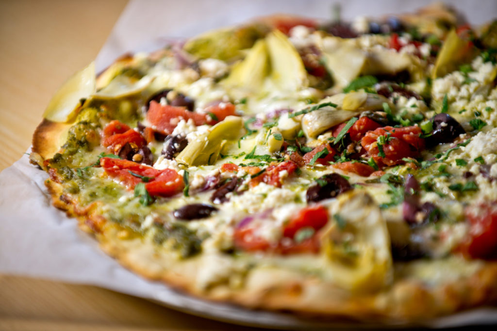 Mediterranean Pizza at The Red Grape in Sonoma. (Alvin Jornada/The Press Democrat)