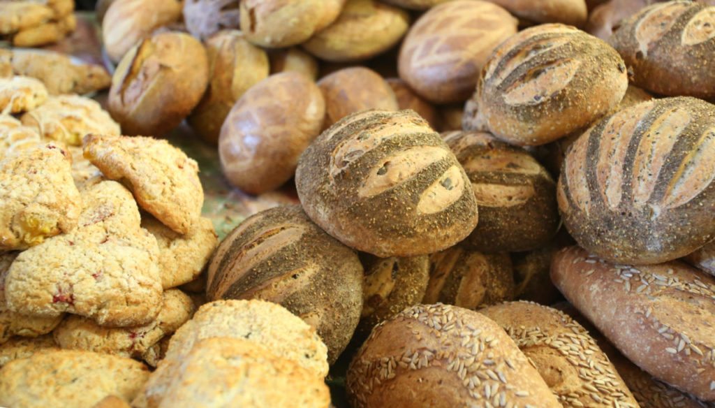 Variety of breads at Wild Flour Bread in Freestone, July 28, 2012.