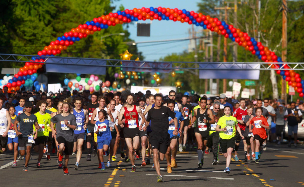 Hundreds of runners and walkers participated in the 2014 Human Race in Santa Rosa on Saturday, May 10, 2014.