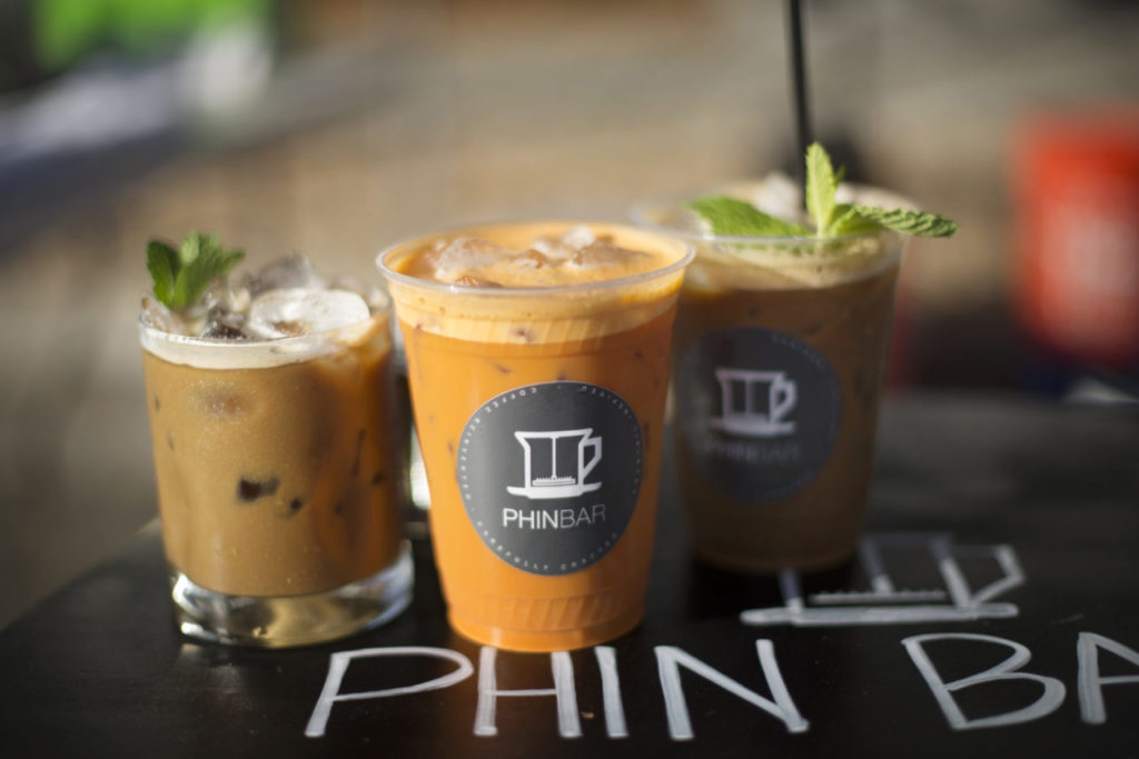 A selection of Vietnamese-style steeped coffee drinks and Thai Tea prepared by Phin Bar at the West End Farmers Market in Santa Rosa. September 27, 2015. (Photo: Erik Castro/for Sonoma Magazine)