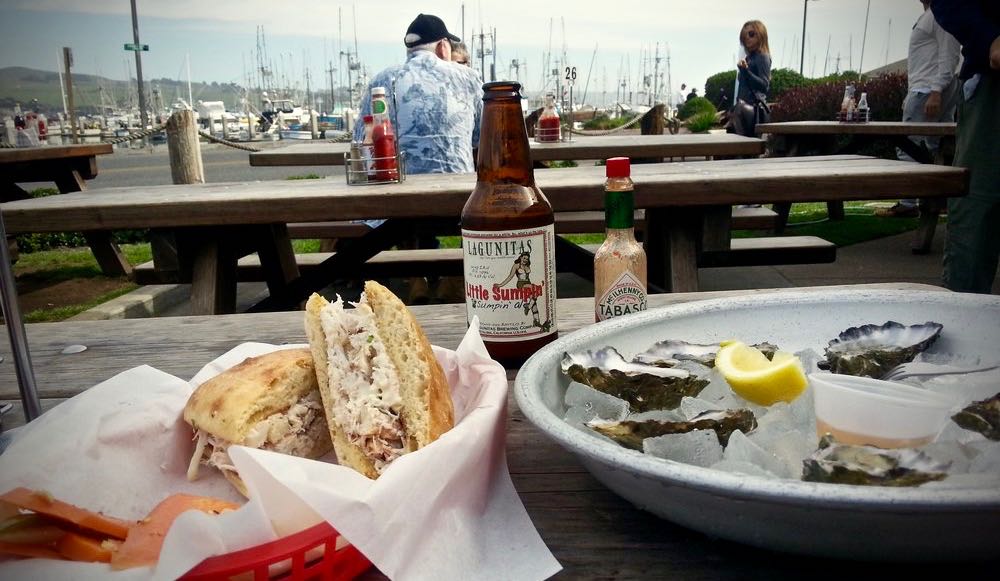 At Fisherman’s Cove, enjoy a crab sandwich with some local crafts beer at on of the communal tables overlooking the bay. (yelp.com) 