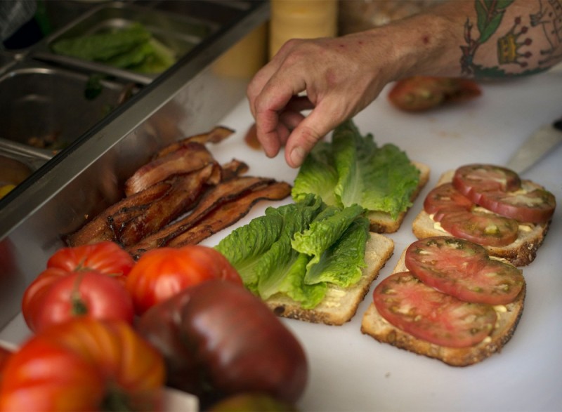 BLT from Zazu Kitchen + Farm in Sebastopol. Another deceptively simple dish that showcases the best of Wine Country with owner John Stewart’s coveted Black Pig Bacon, tabasco aioli, avocado, and Soda Rock Farm tomatoes. 6770 McKinley St #150, Sebastopol CA, 707-523-4814 zazukitchen.com (Courtesy Photo)