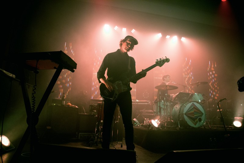 STRFKR bassist Shawn Glassford (left) and Drummer Keil Corcoran (right). (Estefany Gonzalez)