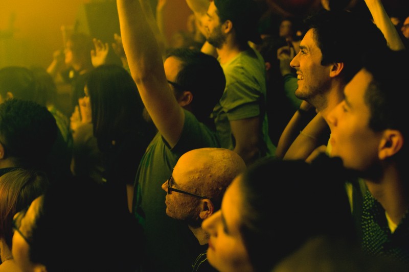 The crowd at the STRFKR concert at Mystic Theatre in Petaluma. (Estefany Gonzalez)