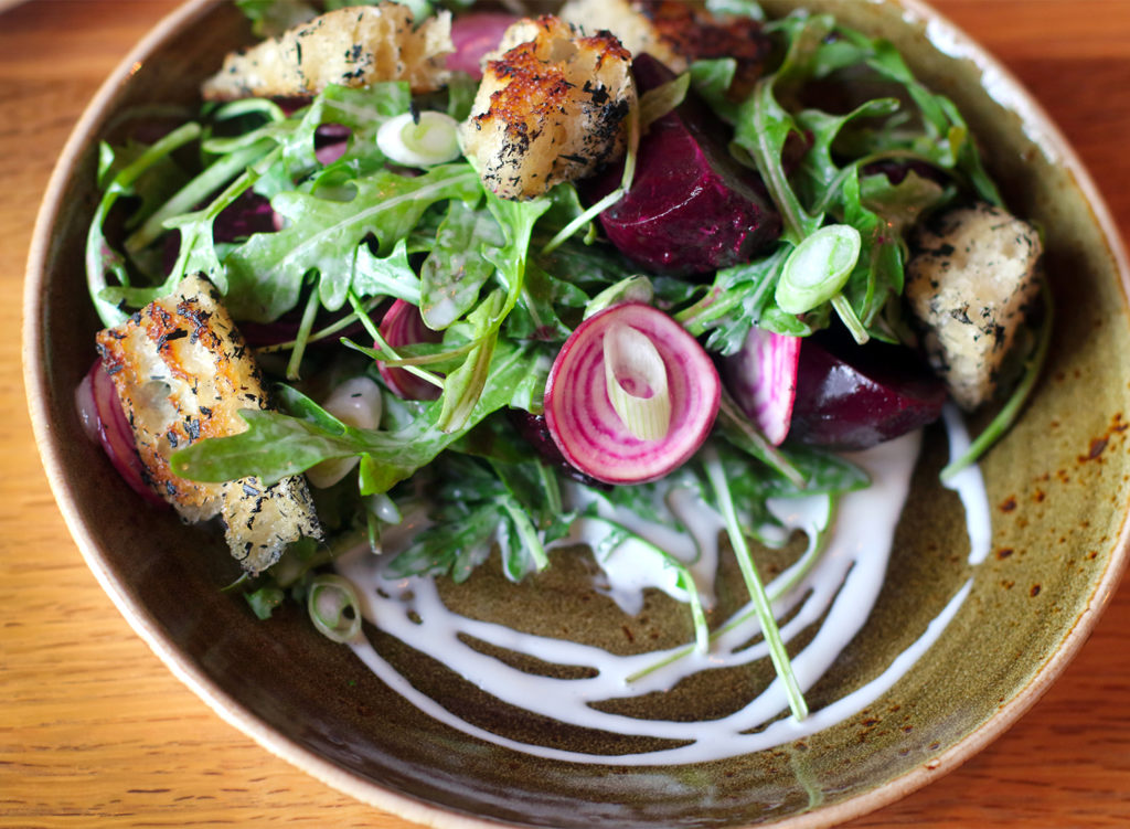 Beet salad at The County Bench in Santa Rosa. Heather Irwin/Sonoma Magazine.