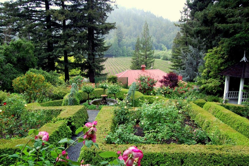 Gardens at Korbel Champagne Cellars in Guerneville, California