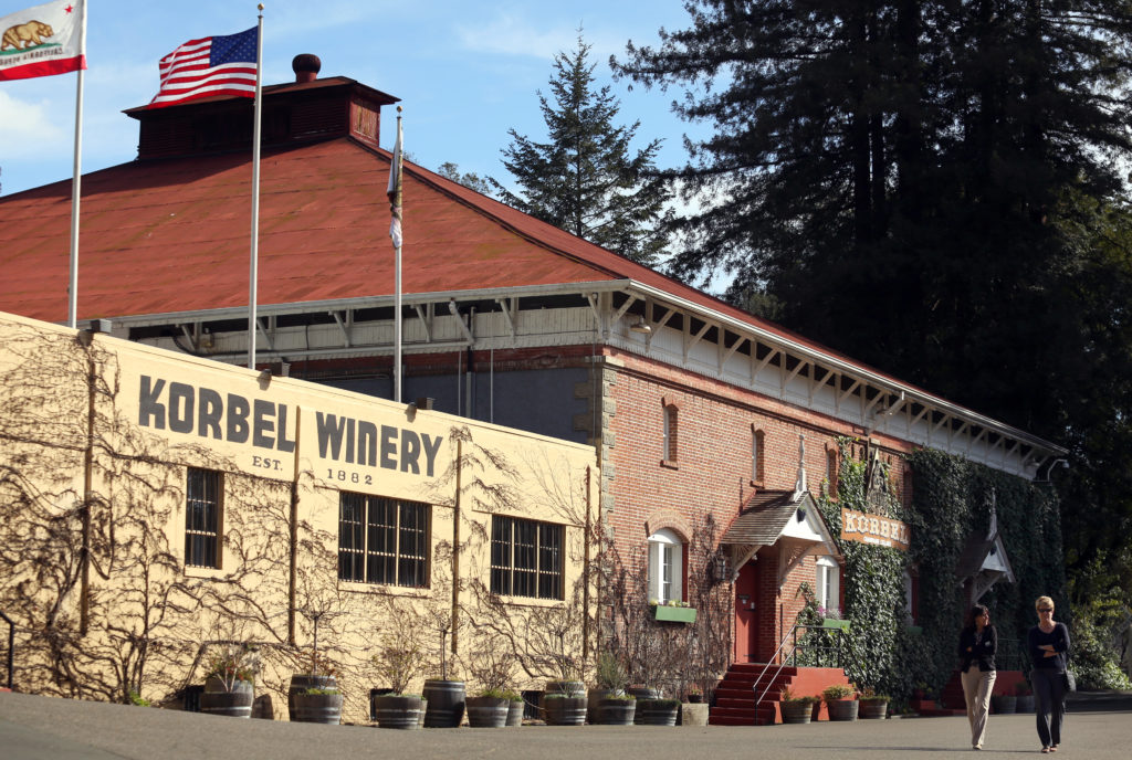 3/3/2013:T3: Korbel Winery is the centerpiece of a 2,000-acre estate. PC: Korbel Winery in Guerneville, on Thursday, February 28, 2013. (Christopher Chung/ The Press Democrat)