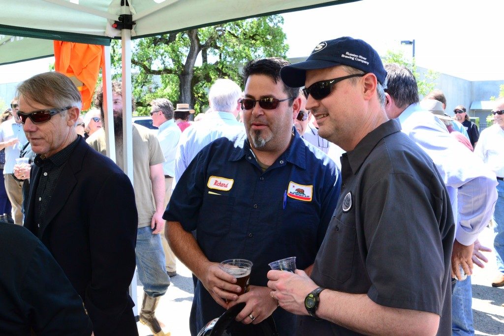 Richard Norgrove, Jr., partner and brew master of Bear Republic Brewery and long time friend of Natalie and Vinnie Cilurzo of RRBC, comes to show his support at the ground breaking ceremony in Windsor. (Photo Tim Vallery)