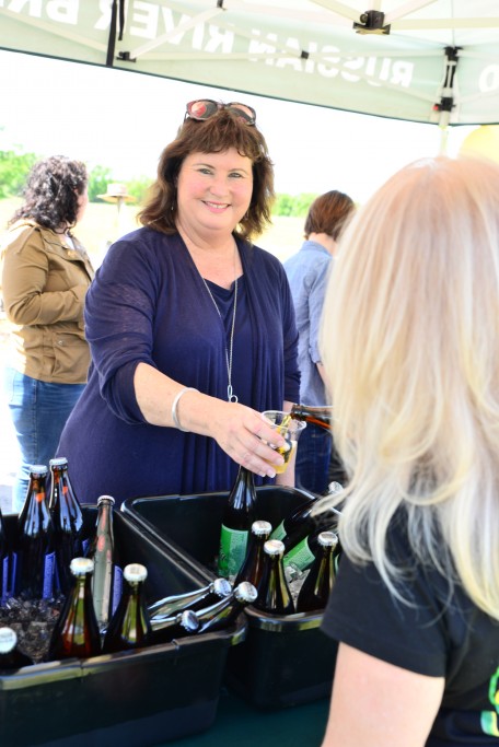 The Mayor of Windsor, Debora Fudge, joins Russian River Brewing Company for their ground breaking ceremony in Windsor and officially welcomes the brewery to Windsor. (Photo Tim Vallery)
