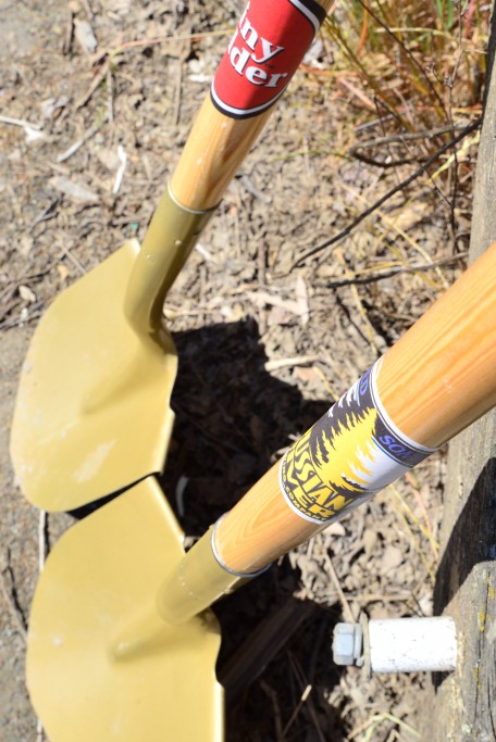 Russian River Brewing Company breaks ground with gold shovels at the site of their new Windsor facility. (Photo Tim Vallery)