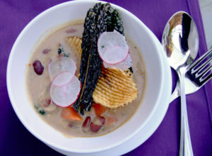 Ital stew, a traditional vegan Rastafarian dish with begetables, grains, herbs and spices cooked in coconut cream at Revibe Cafe and Scoop Shop in Sebastopol. Heather Irwin/PD