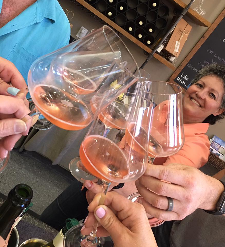 A toast of Rosé wine