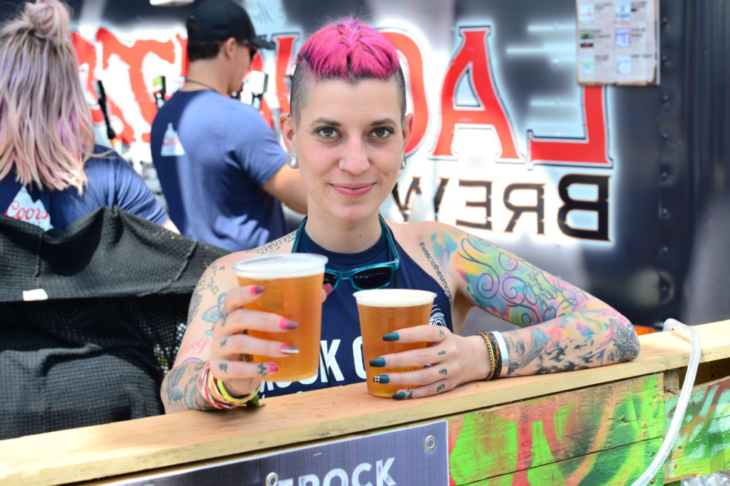 Kelsey Lugsch came to Napa from Oklahoma to work BottleRock Napa Valley and pour beers at the beer garden at the Lagunitas stage. (Tim Vallery) 